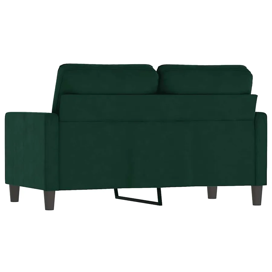 Canapé à 2 places Vert foncé 120 cm Velours - 5
