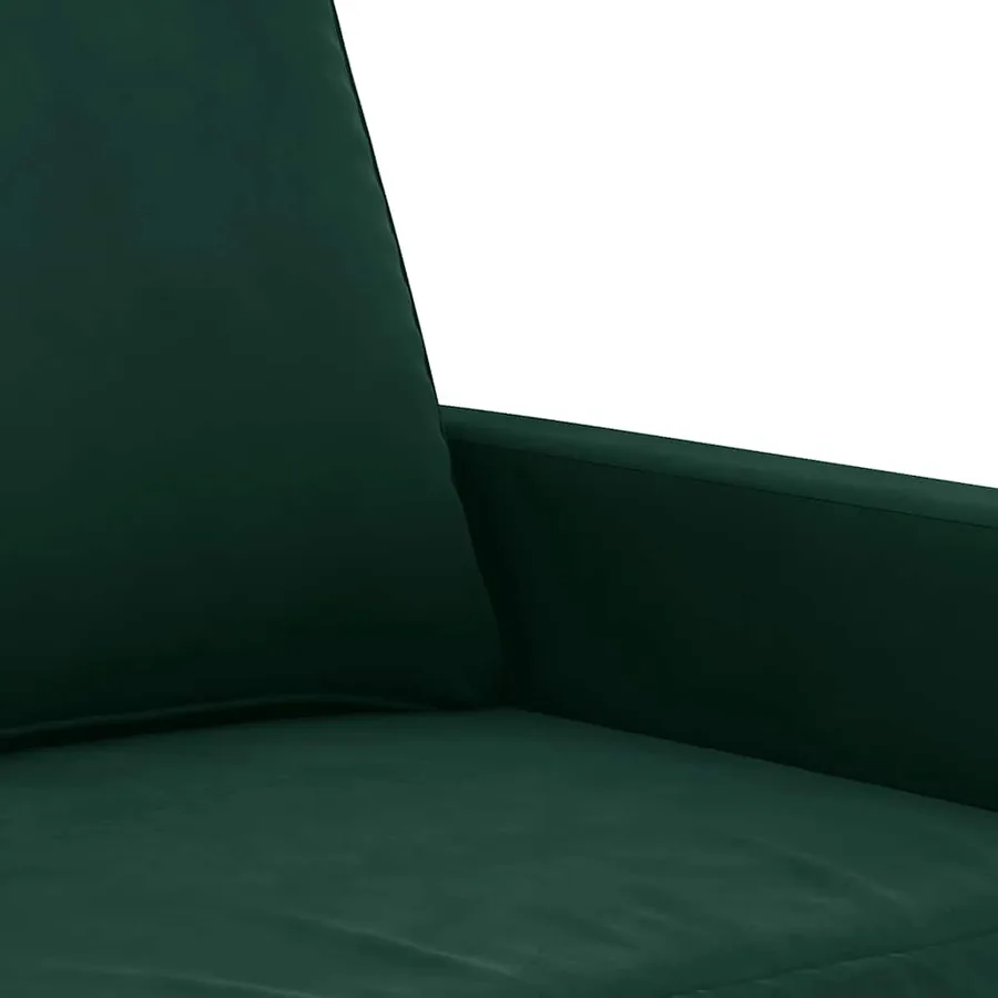 Canapé à 2 places Vert foncé 120 cm Velours - 6