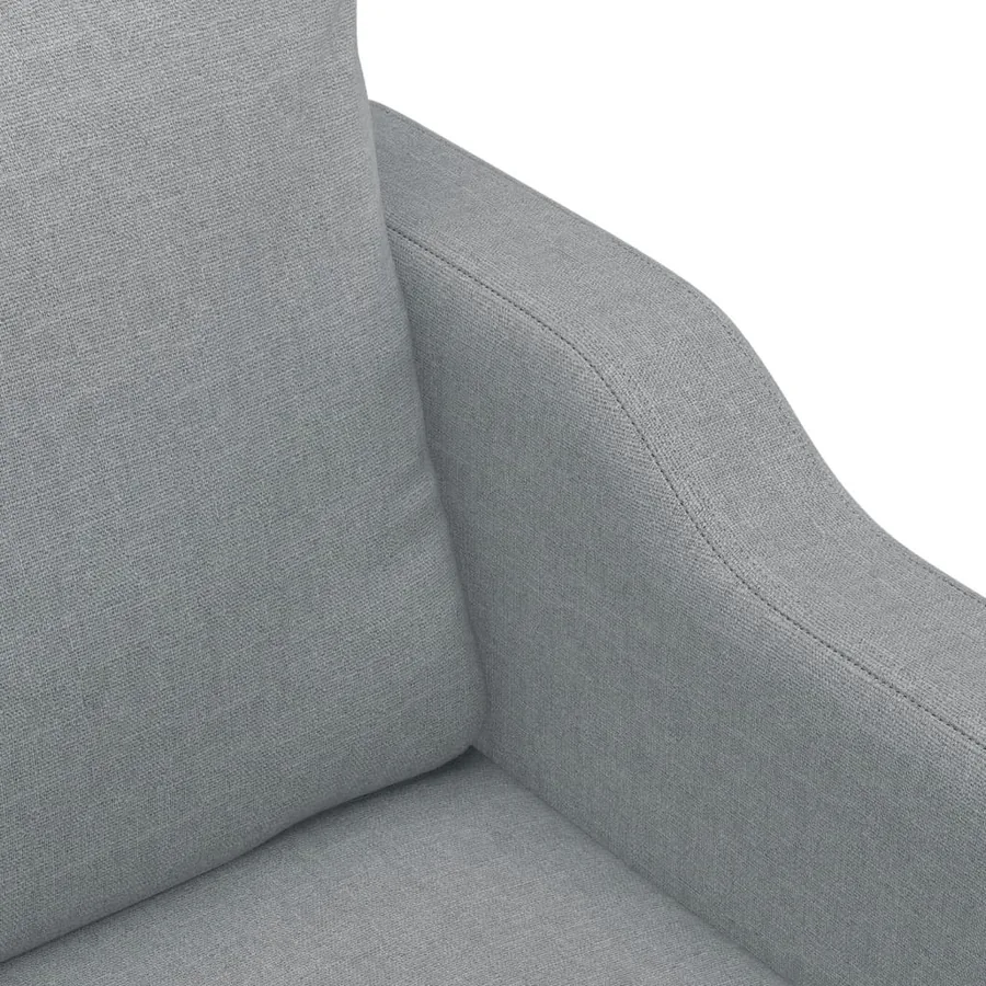 Ensemble de canapés 3 pcs coussins gris clair tissu - 6