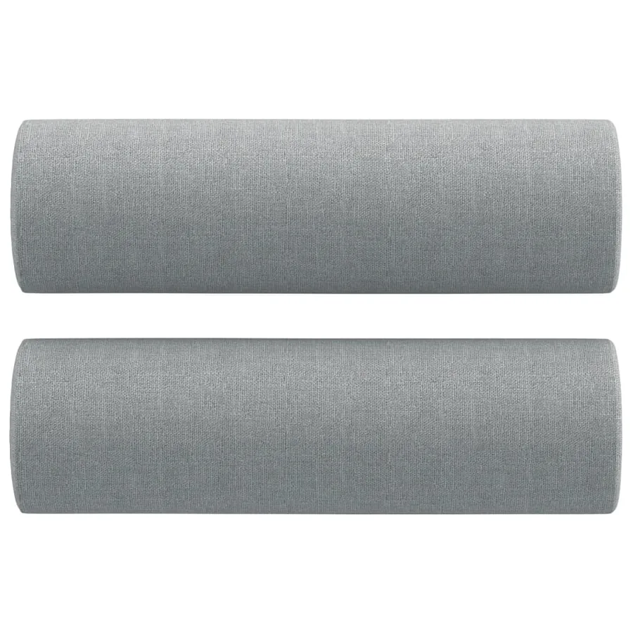 Ensemble de canapés 3 pcs coussins gris clair tissu - 7