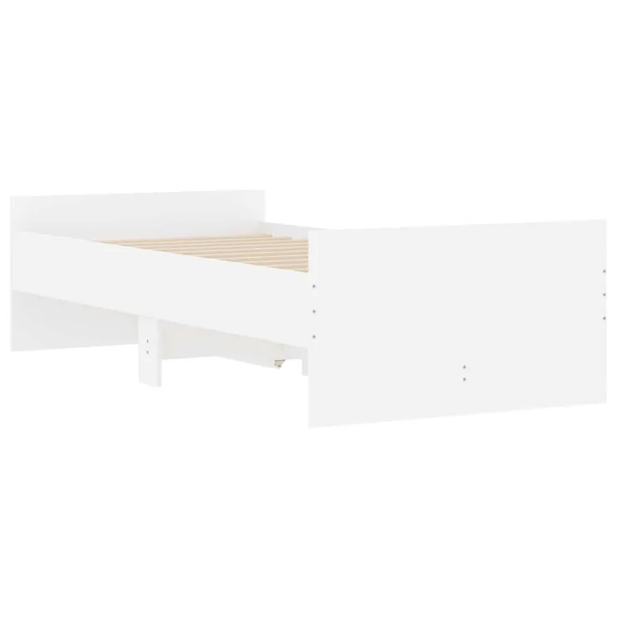 Cadre de lit avec tiroirs sans matelas blanc 90x190 cm - 8