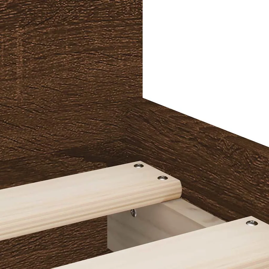 Cadre de lit avec tiroirs sans matelas chêne marron 90x190 cm - 9