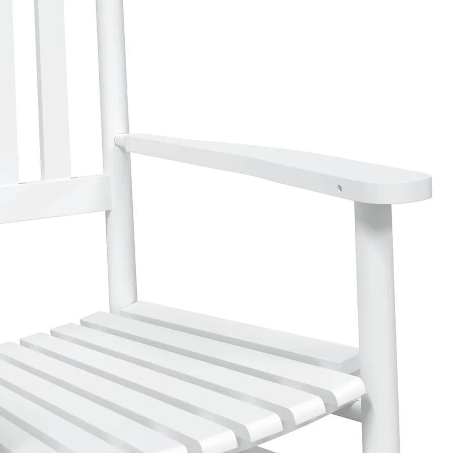 Chaises à bascule sièges incurvés lot de 2 blanc sapin massif - 8