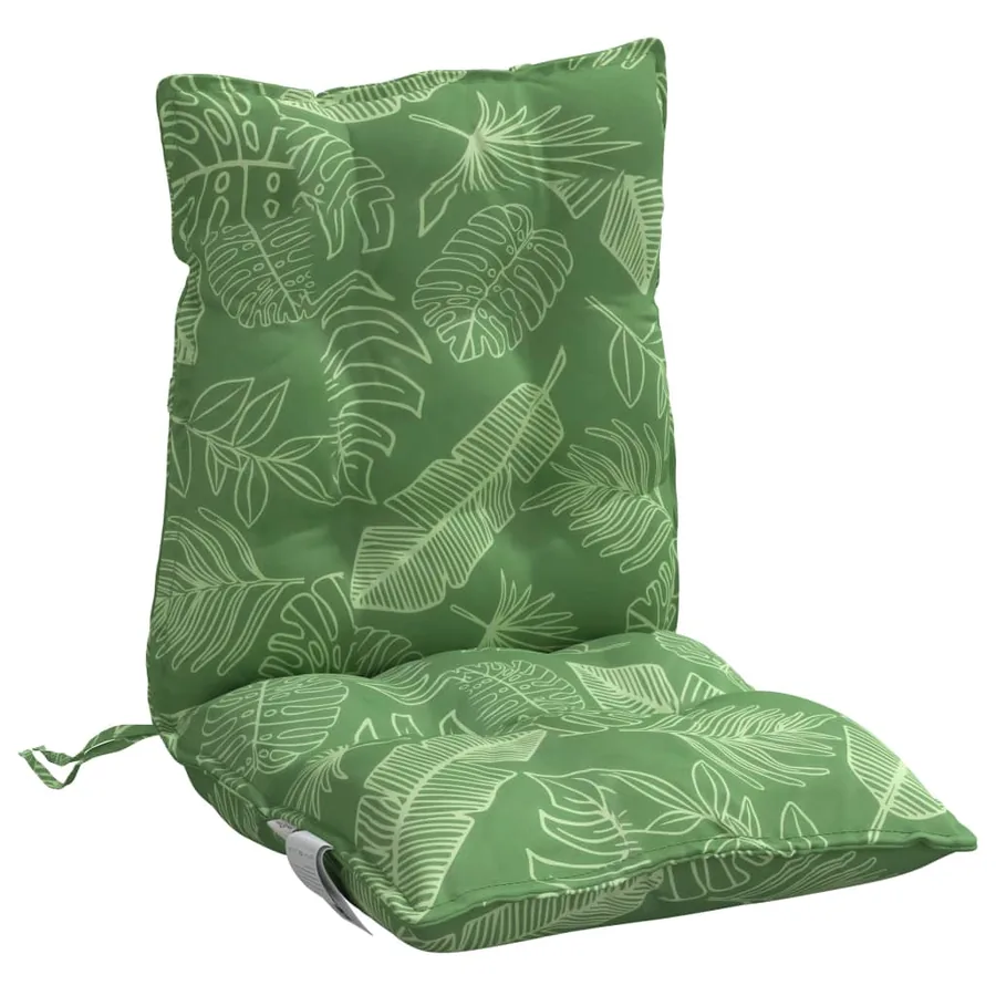 Coussins de chaise à dossier bas lot de 4 modèle de feuille - 5