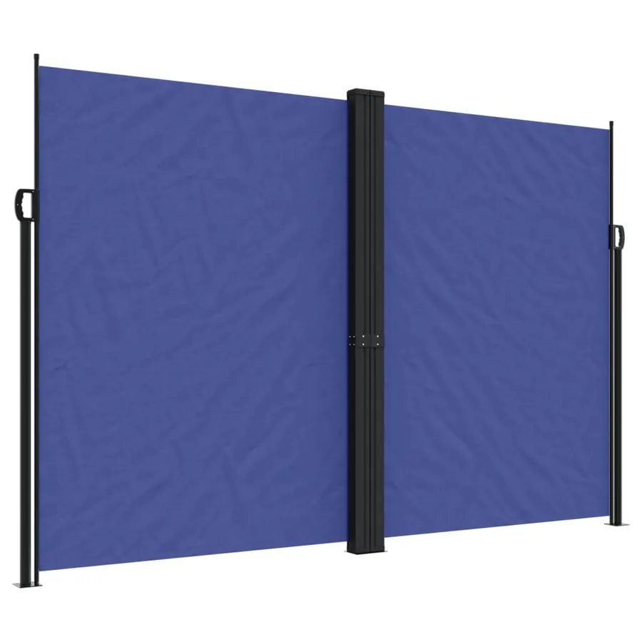 Auvent latéral rétractable bleu 220x1200 cm - 2